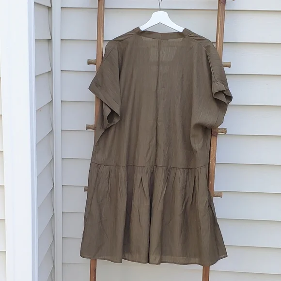 NEW! H&M Crinkled Tunic Dress Size L - Picture 3 of 5